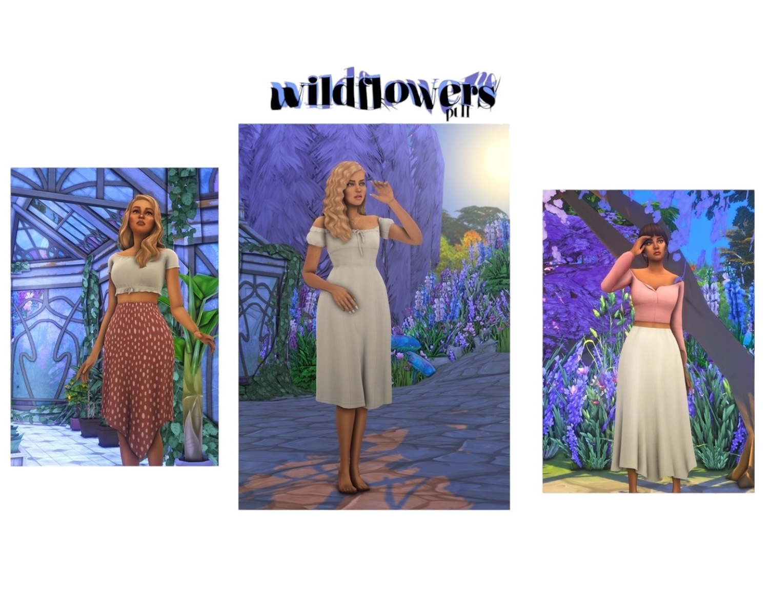 Коллекция одежды и причесок Wildflowers ptII